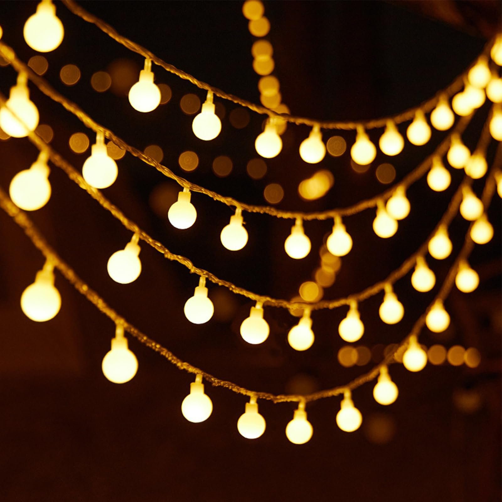 Гірлянда ENLACE Кульки 3 м, 20 LED Теплий білий, живлення від батарейок, фото №1