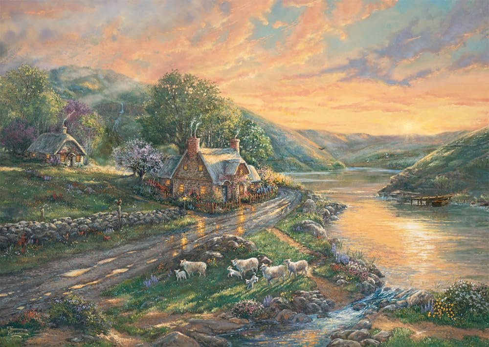Пазл Schmidt Spiele Thomas Kinkade Dawn in Emerald Valley 59774 1000 элементов, фото №1