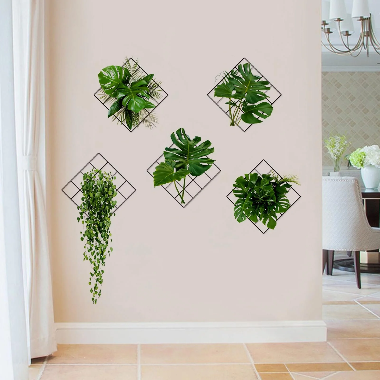 Наклейка на стіну HASLED Plant Design 3D Effect PVC 2 шт. 6 візерунків, фото №7