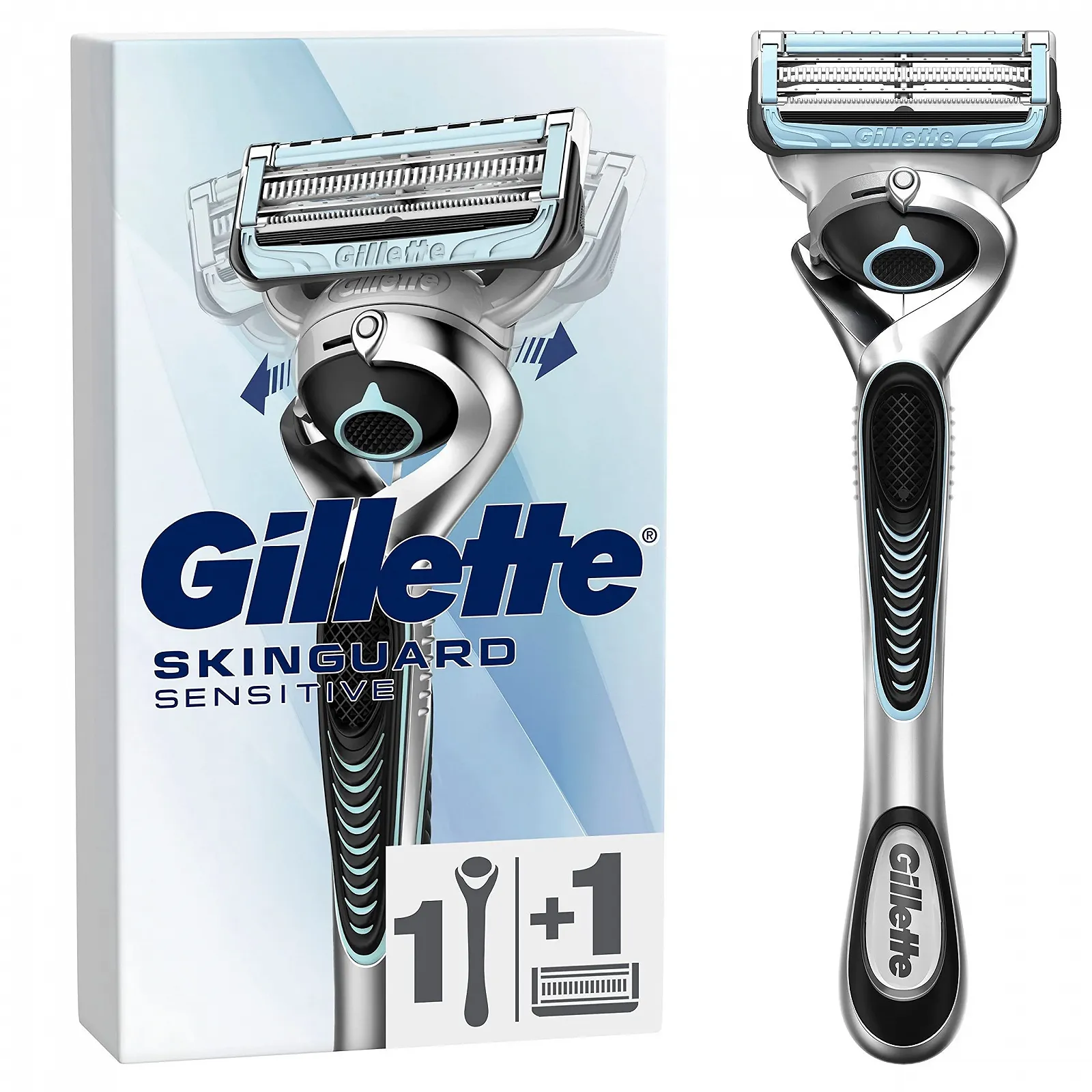 Бритва Gillette SkinGuard Sensitive с 1 сменной кассетой и ручкой FlexBall, фото №1
