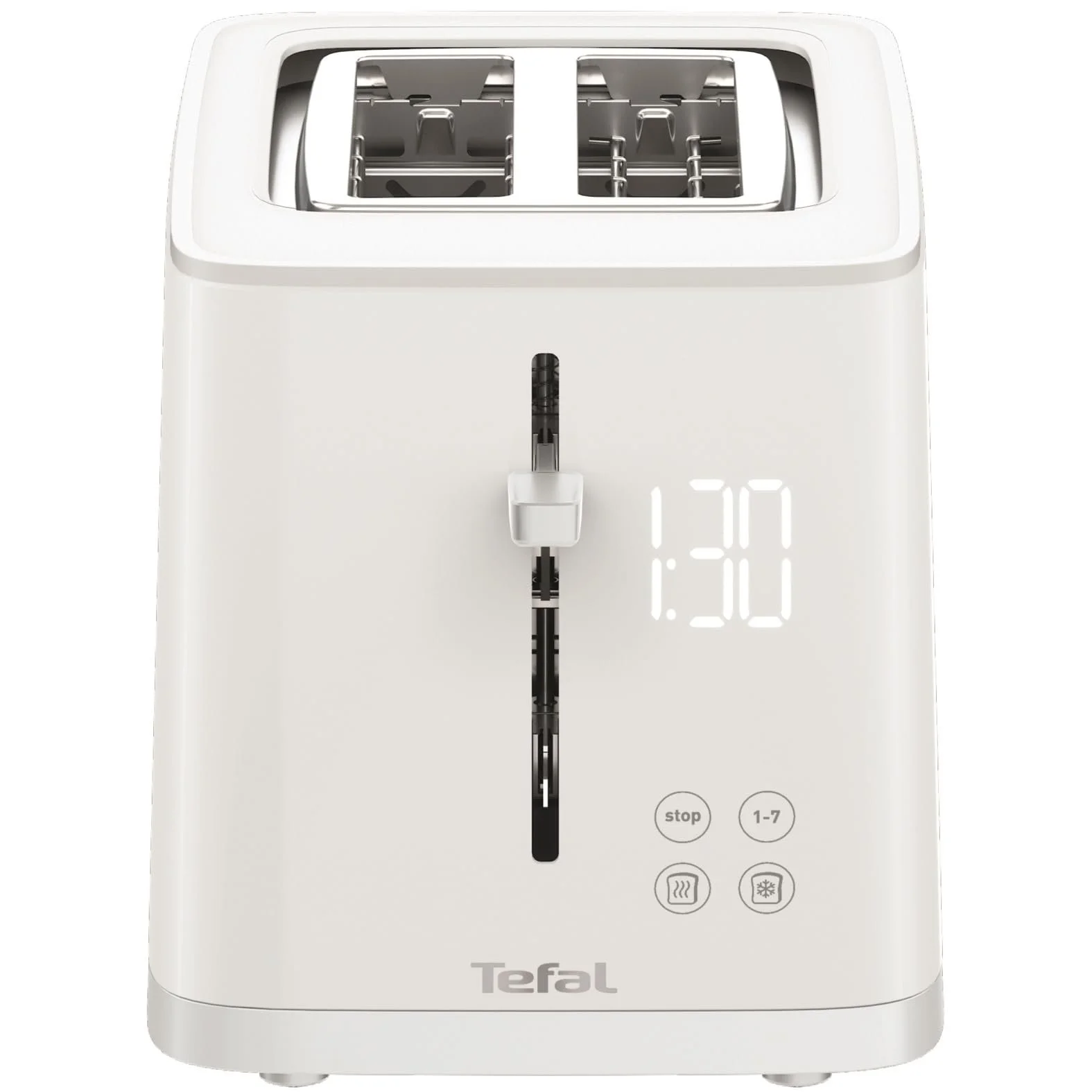 Тостер Tefal Sense TT6931 з 7 рівнями підсмажування, цифровим дисплеєм, зворотним відліком, підігрівом / розморожуванням, висувним піддоном для крихт, кнопкою зупинки, білий, фото №9