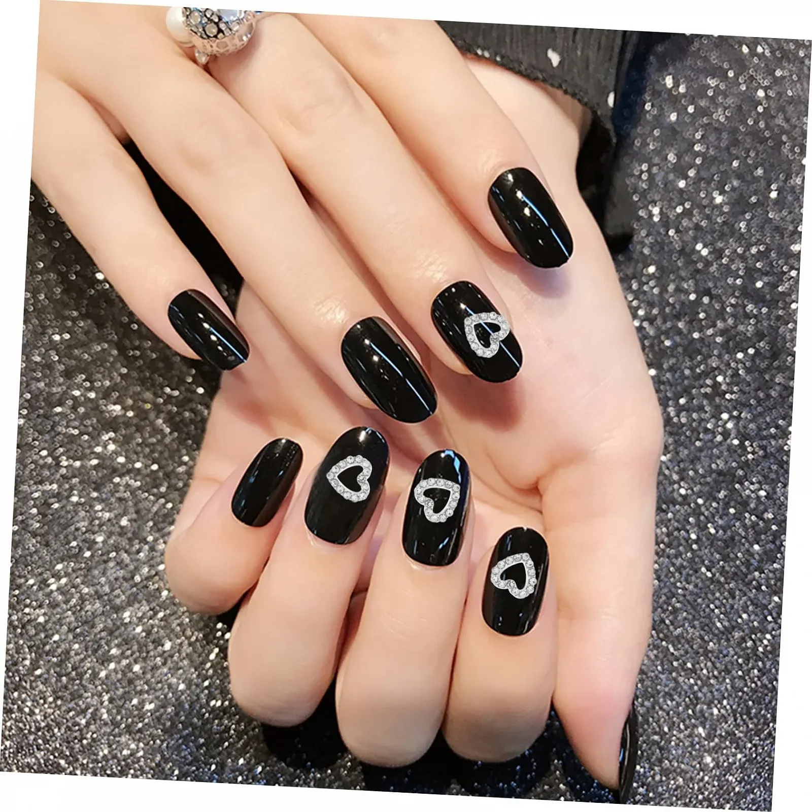 Подвески для ногтей FOMIYES 10 шт. Маленькие в форме сердца, украшения для маникюра, стразы для ногтей, для искусственных ногтей, фото №6