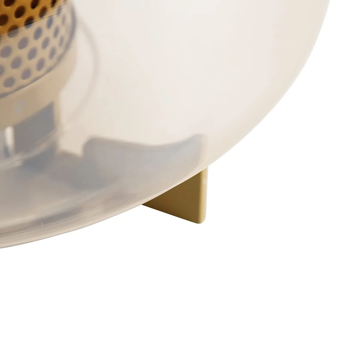 Настільна лампа Qazqa Kevin Art Deco латунь з бурштиновим склом 30 см E27 Золотий, фото №5