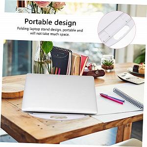 Подставка для ноутбука Эргономичная с вращающимся основанием Регулируемая по высоте Белый synthetic.ua - Фото 1