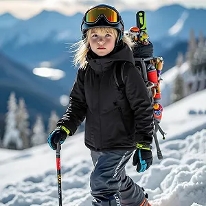 Лижна куртка Miyanuby для дівчаток, зимова, водонепроникна synthetic.ua - Фото 1