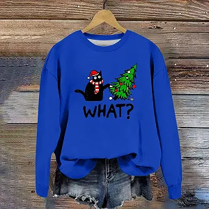 Женский Рождественский Свитер Briskorry С Рождественским Принтом synthetic.ua - Фото 1