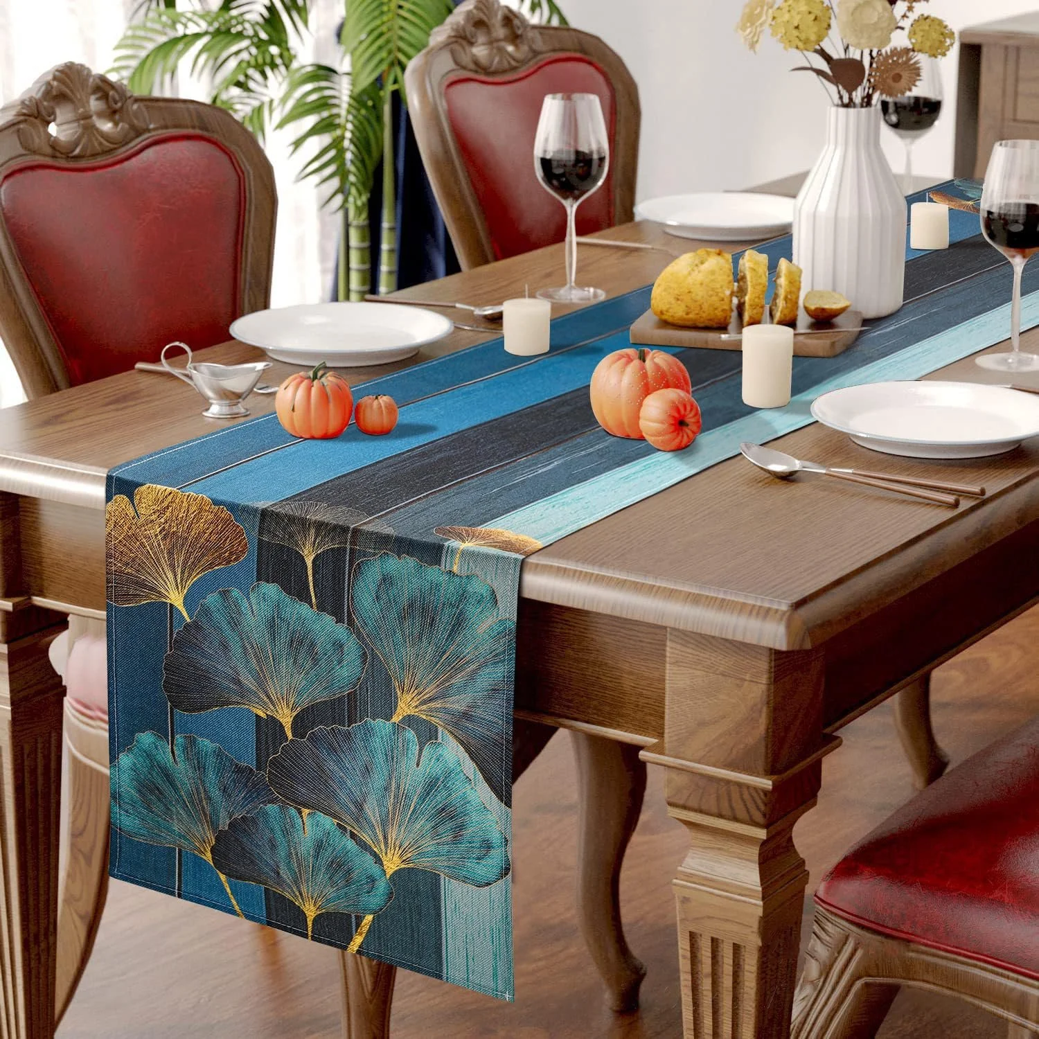 Скатертина-Ранер Wood Texture 40 x 140 см Blue, фото №5