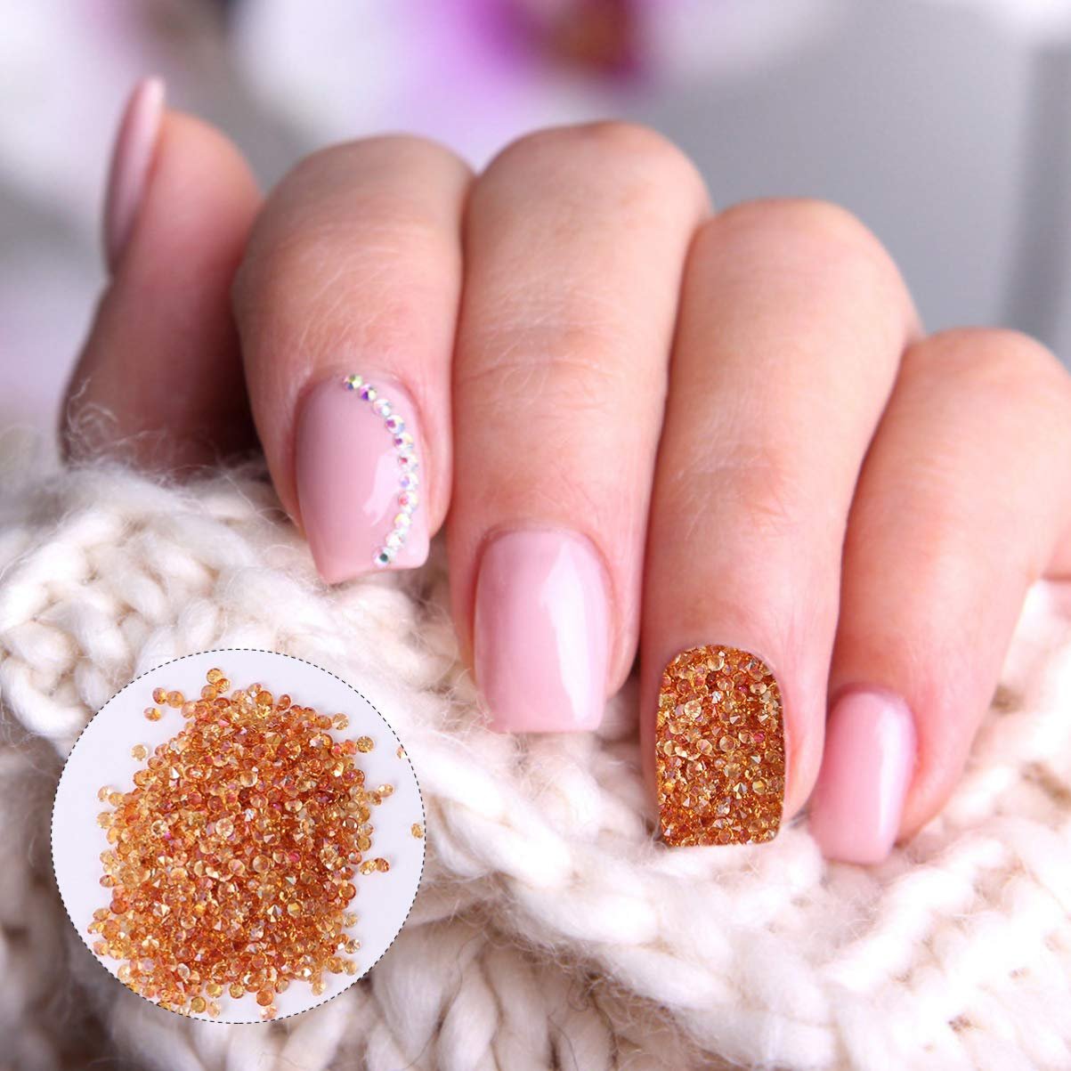 Стрази для нігтів 4 упаковки по 5760 штук Срібні, фото №4