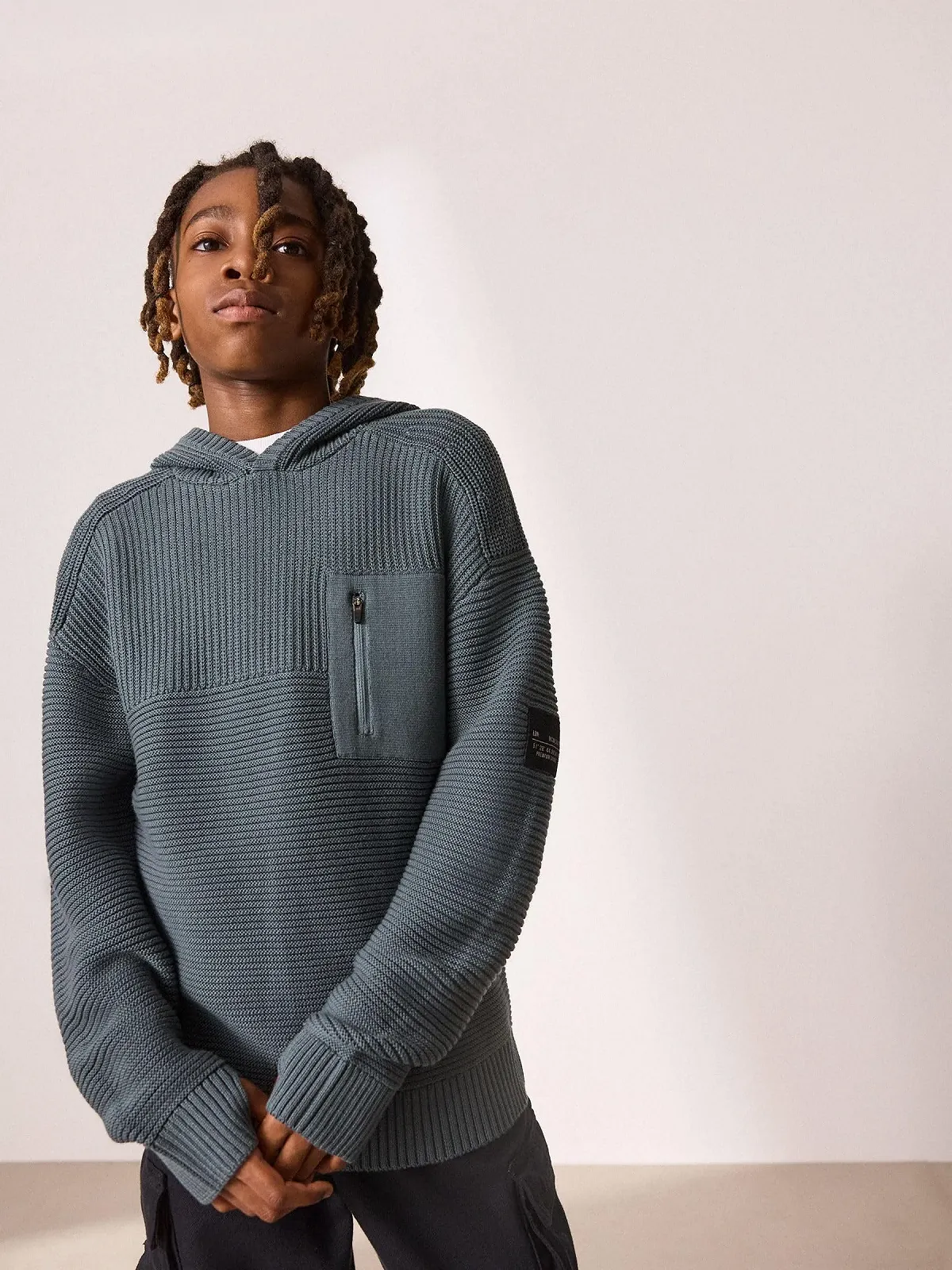 Вязана толстовка-худі для хлопчиків Next Utility, фото №7