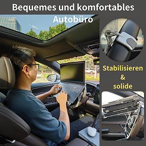 Автомобильный держатель для ноутбука, Держатель для планшета на руль, Регулируемая по высоте Автомобильная подставка для ноутбука, компьютера, планшета, Складная портативная подставка для ноутбука, грузовика, внедорожника, Tesla synthetic.ua - Фото 1