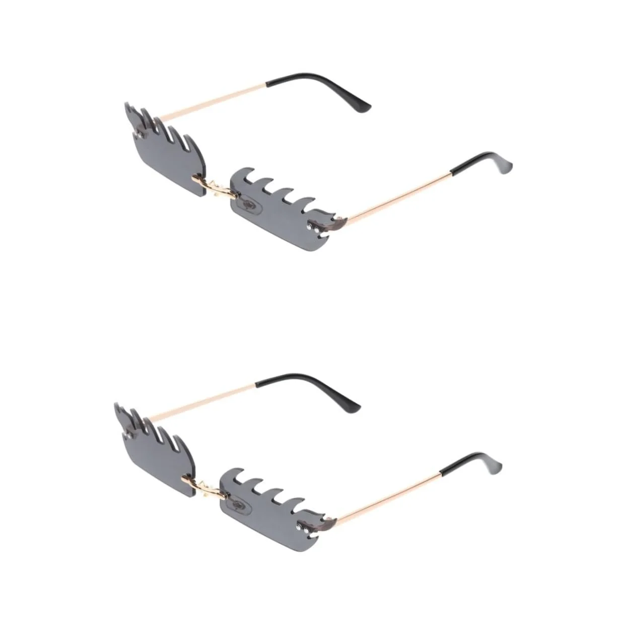 Бескаркасные солнцезащитные очки PACKOVE в стиле 90-х, 2 пары, фото №1