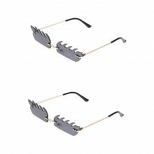 Безкаркасні сонцезахисні окуляри PACKOVE у стилі 90-х, 2 пари - Фото 1