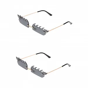 Бескаркасные солнцезащитные очки PACKOVE в стиле 90-х, 2 пары - Фото 1