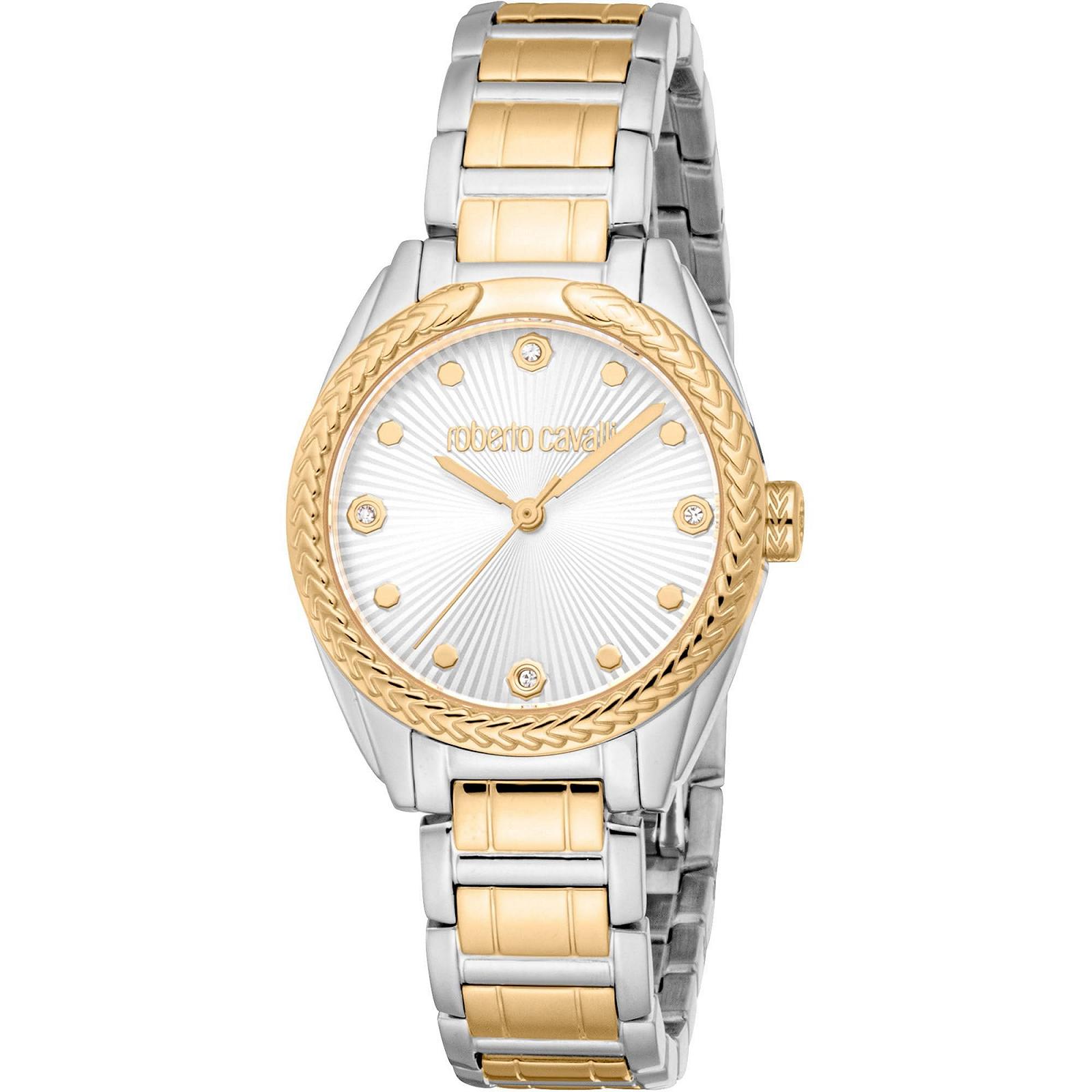 Женские аналоговые кварцевые часы Roberto Cavalli RC5L118M0065 с ремешком из нержавеющей стали, фото №1 Женские аналоговые кварцевые часы Roberto Cavalli RC5L118M0065 с ремешком из нержавеющей стали, фото №1