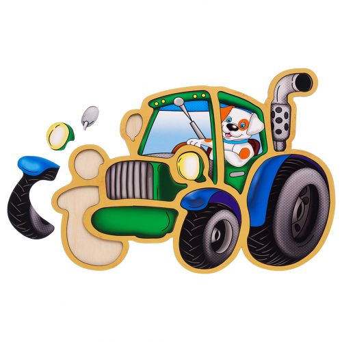 Контурний пазл Трактор [tsi192811-TSI], фото №1