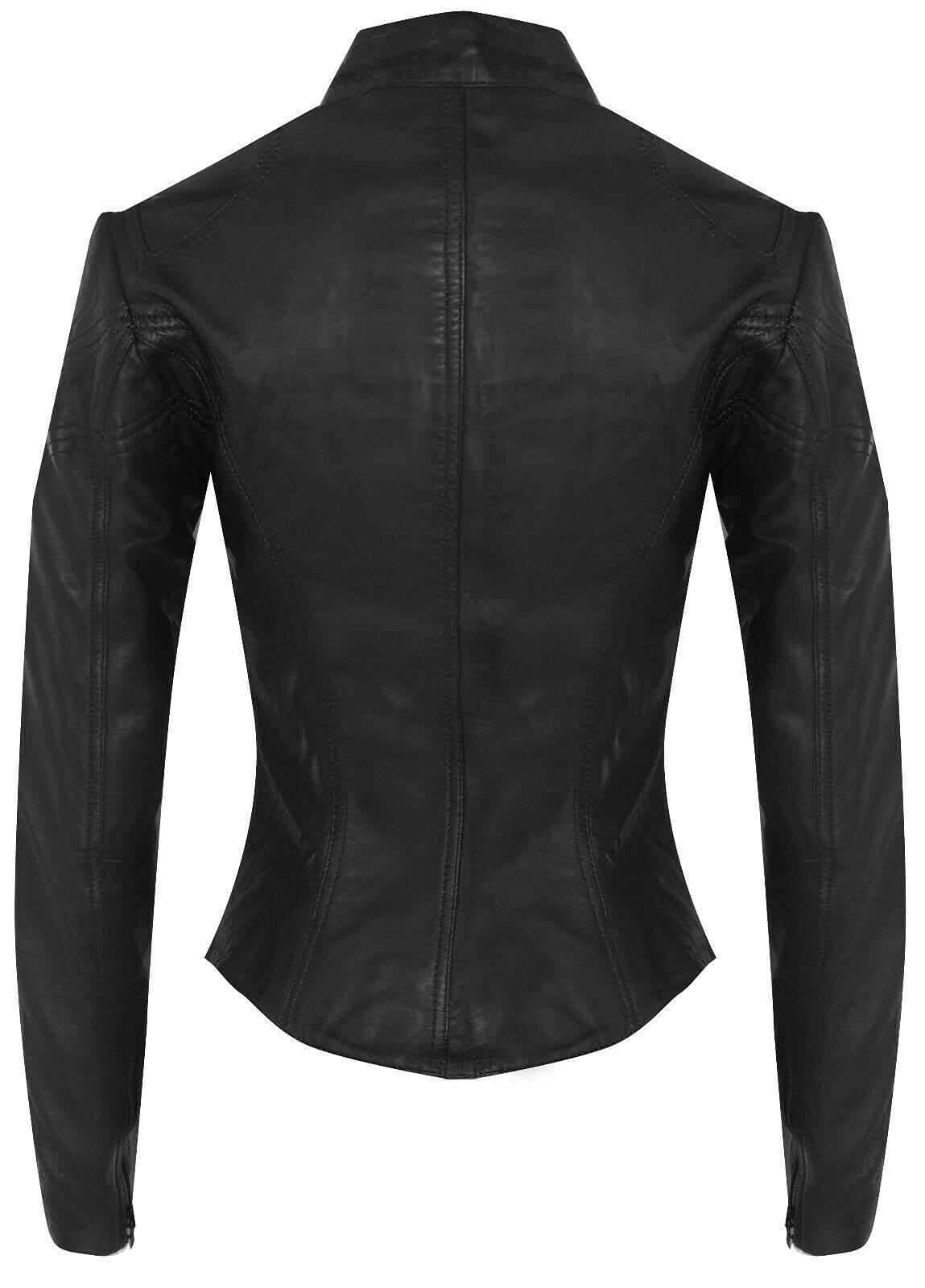 Куртка Infinity Leather Женская 100% Натуральная Кожа Slim Fit Классический Воротник, фото №3