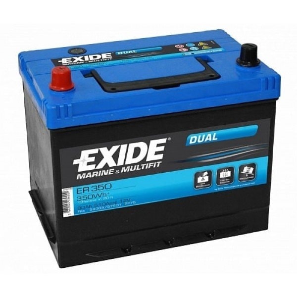 Аккумулятор Dual ER 350 80Ач Exide, фото №1