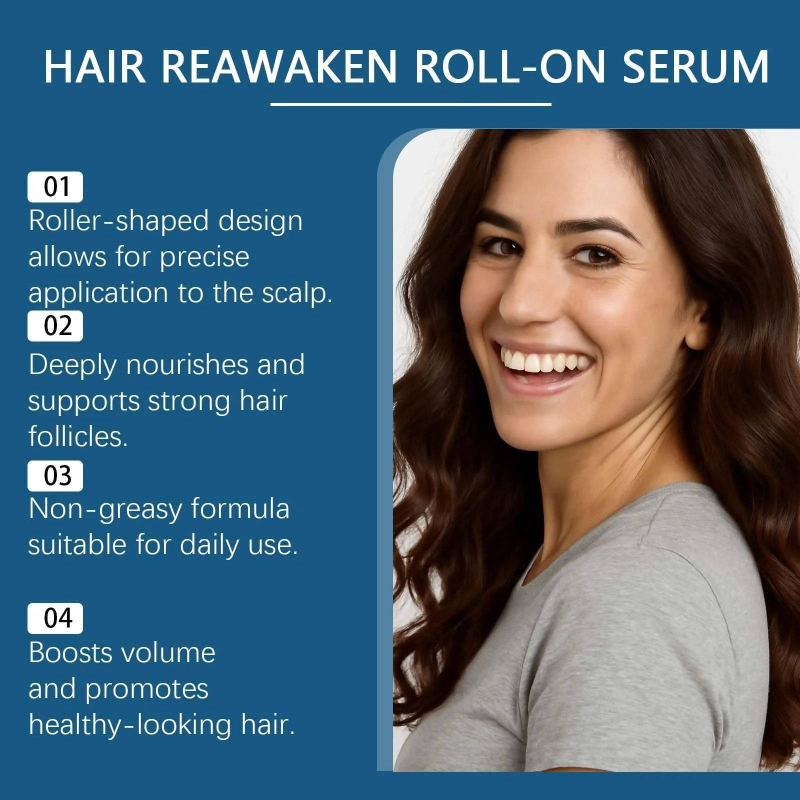 Сыворотка для роста волос Roll On, 30 мл*2, роллерная сыворотка для волос, блокирующая сыворотка для кожи головы, стимулирует поток кислорода, уменьшает выпадение волос, для всех типов волос, фото №6