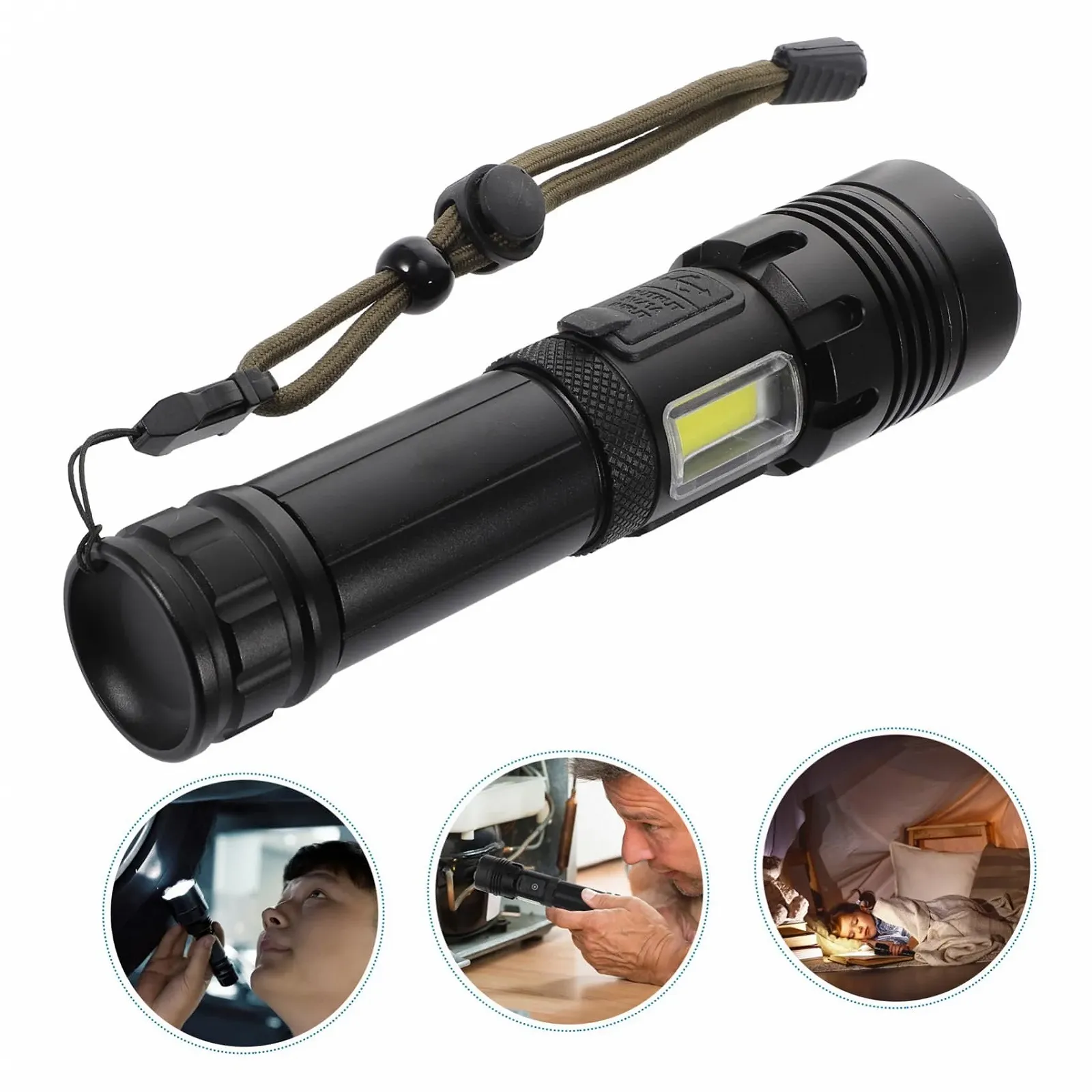 Фонарик Sosoport 1 Set Водонепроницаемый Алюминиевый сплав Черный, фото №6