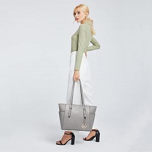Сумка женская с ручками Miss Lulu, тоут, из искусственной кожи - Фото 1