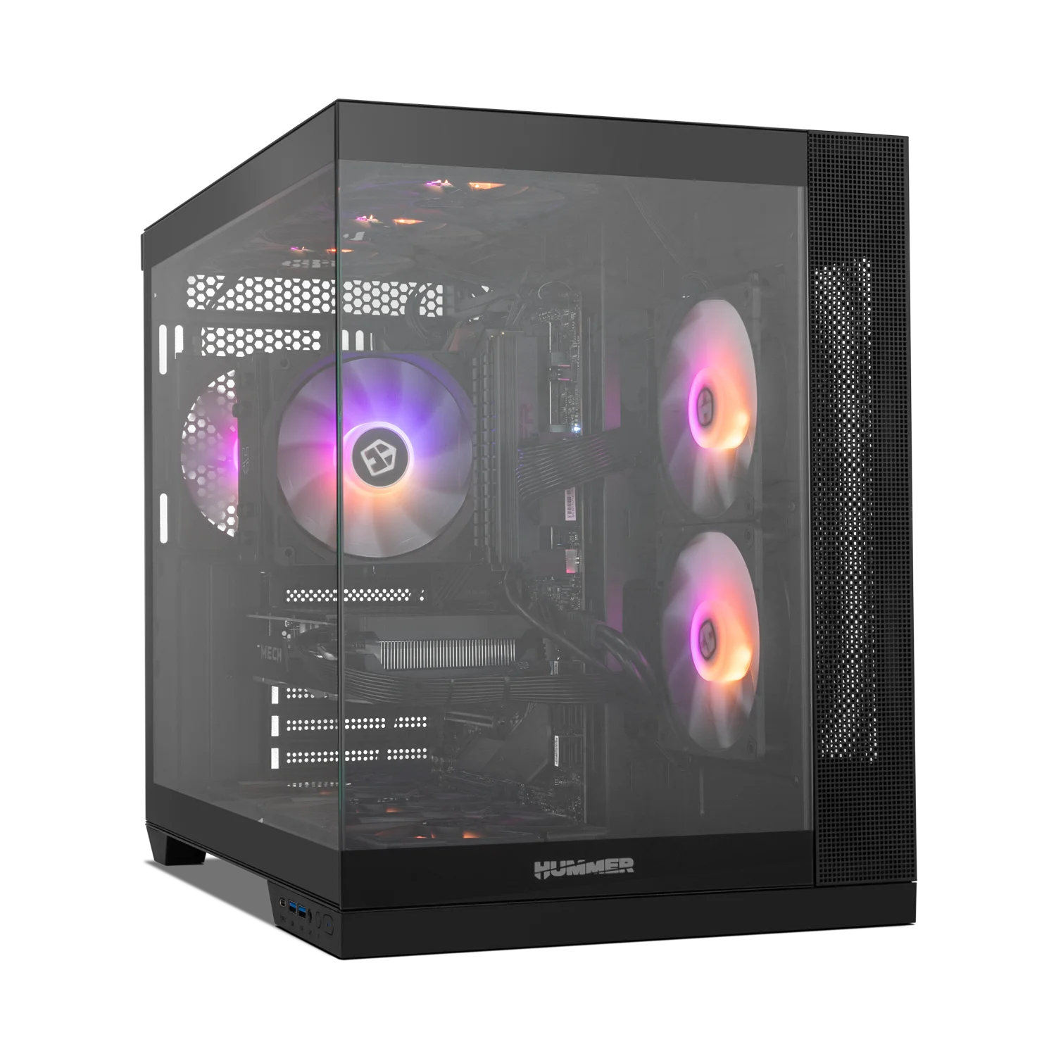 Корпус Nox Hummer Astra Neo / без БЖ / Mid-Tower / Без БП / ATX, M-ATX, ITX / USB Type-C / Панорамне стекло / Чорний, фото №4