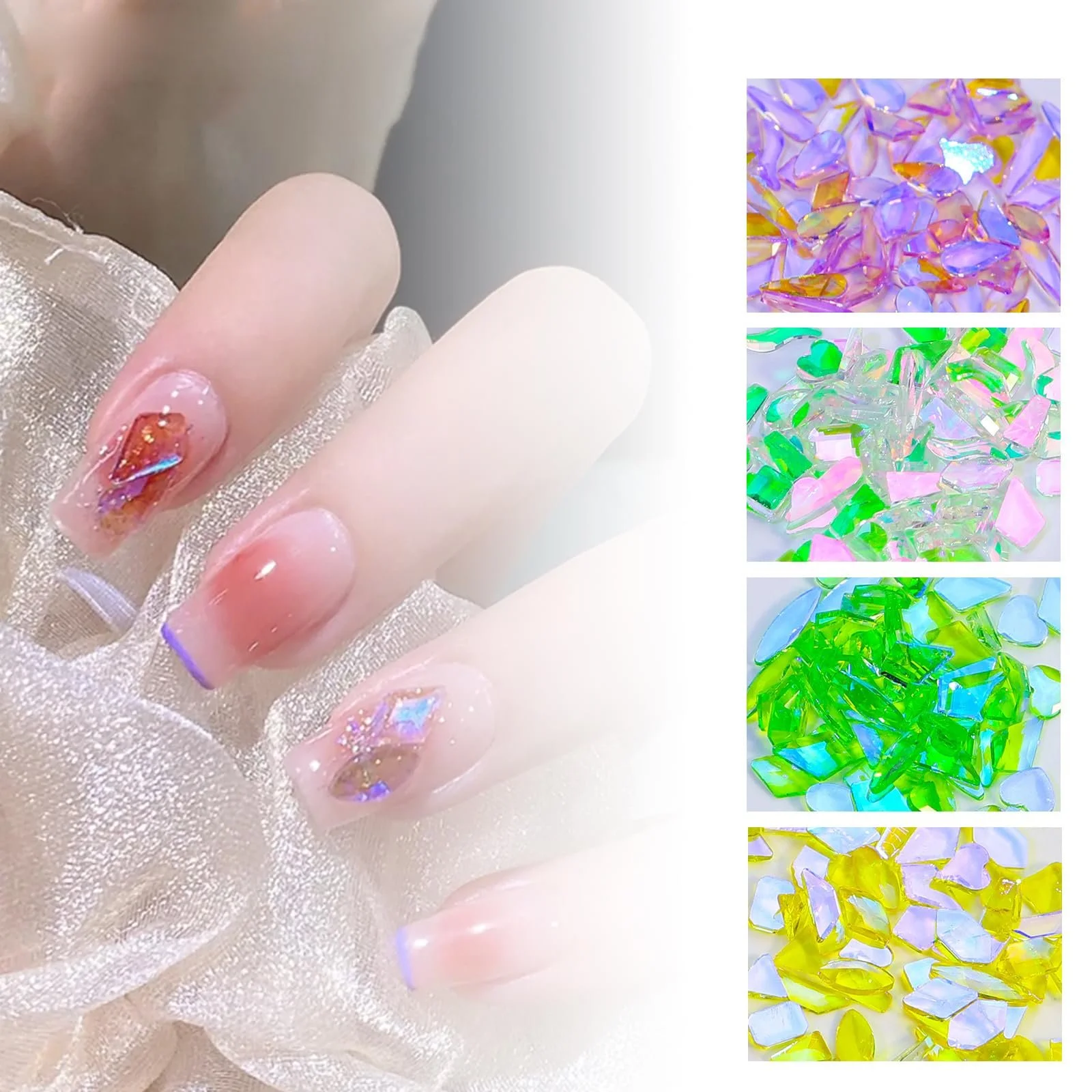 Стразы 3D кристаллы для маникюра, 50 шт, фото №2