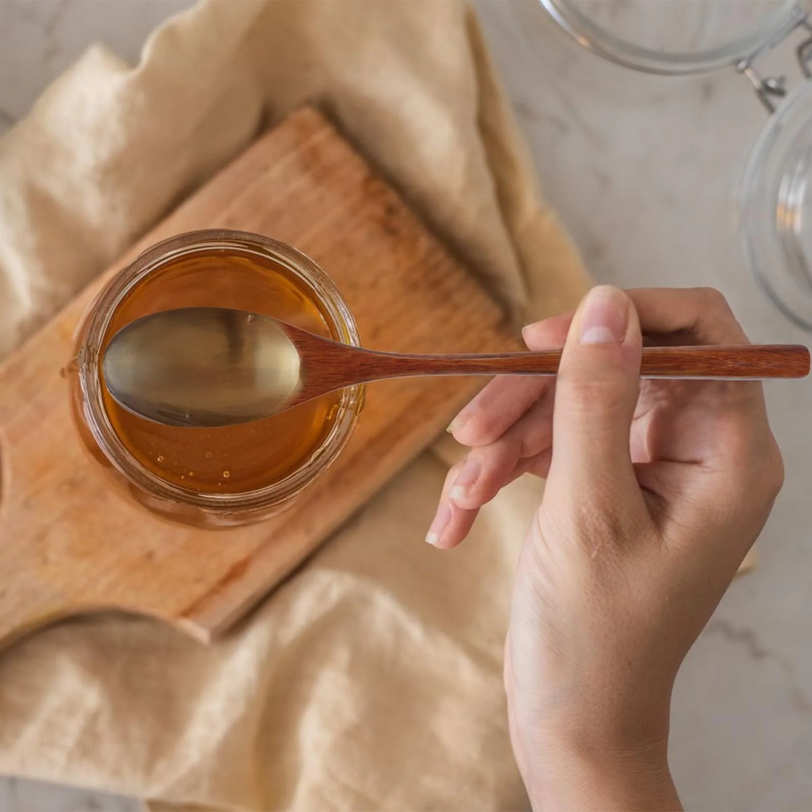 Ложка дерев'яна Wanheart Набір 5 штук Натуральний, фото №6 Ложка дерев'яна Wanheart Набір 5 штук Натуральний, фото №6