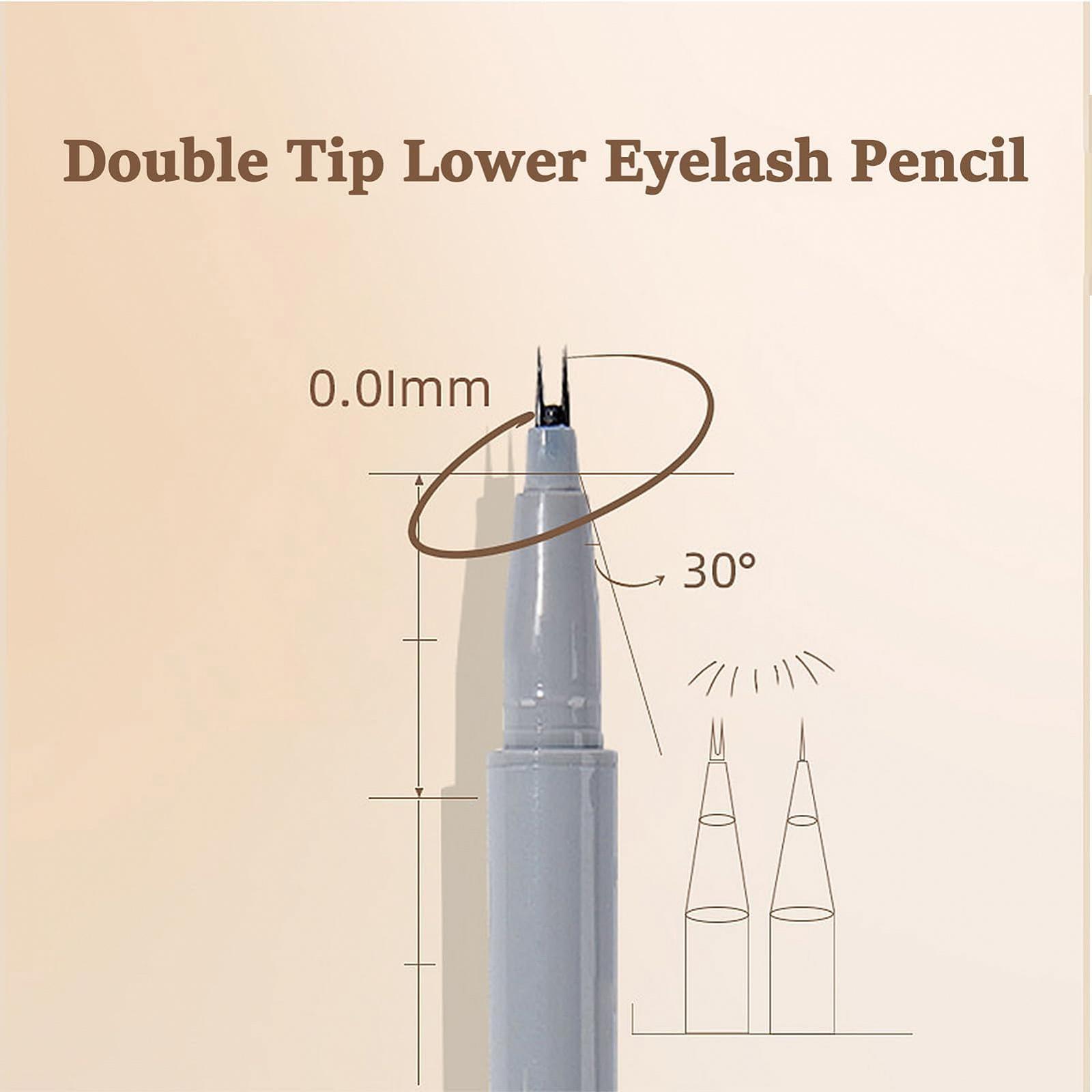 Рідка підводка для очей з подвійним наконечником чорний і коричневий, фото №6