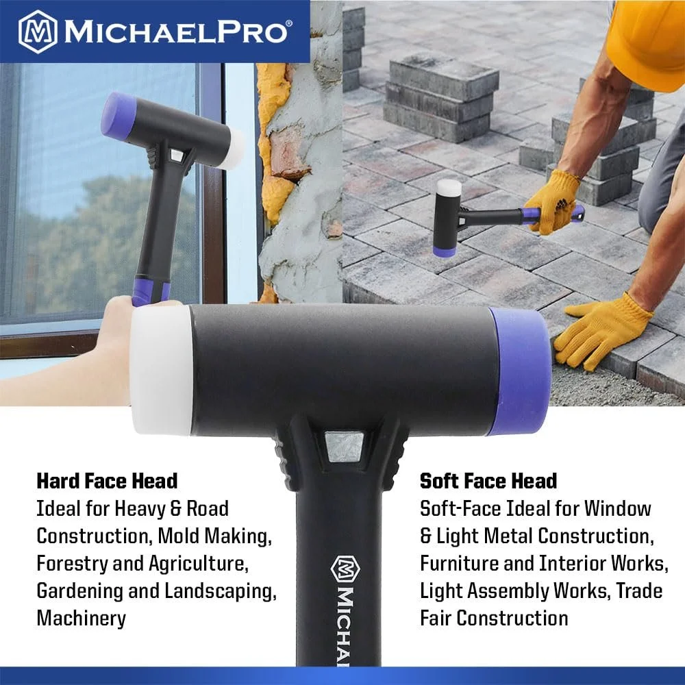 Киянка MichaelPro MP004026 двухсторонняя мягкая искробезопасная устойчивая к погодным условиям, фото №2 Киянка MichaelPro MP004026 двухсторонняя мягкая искробезопасная устойчивая к погодным условиям, фото №2