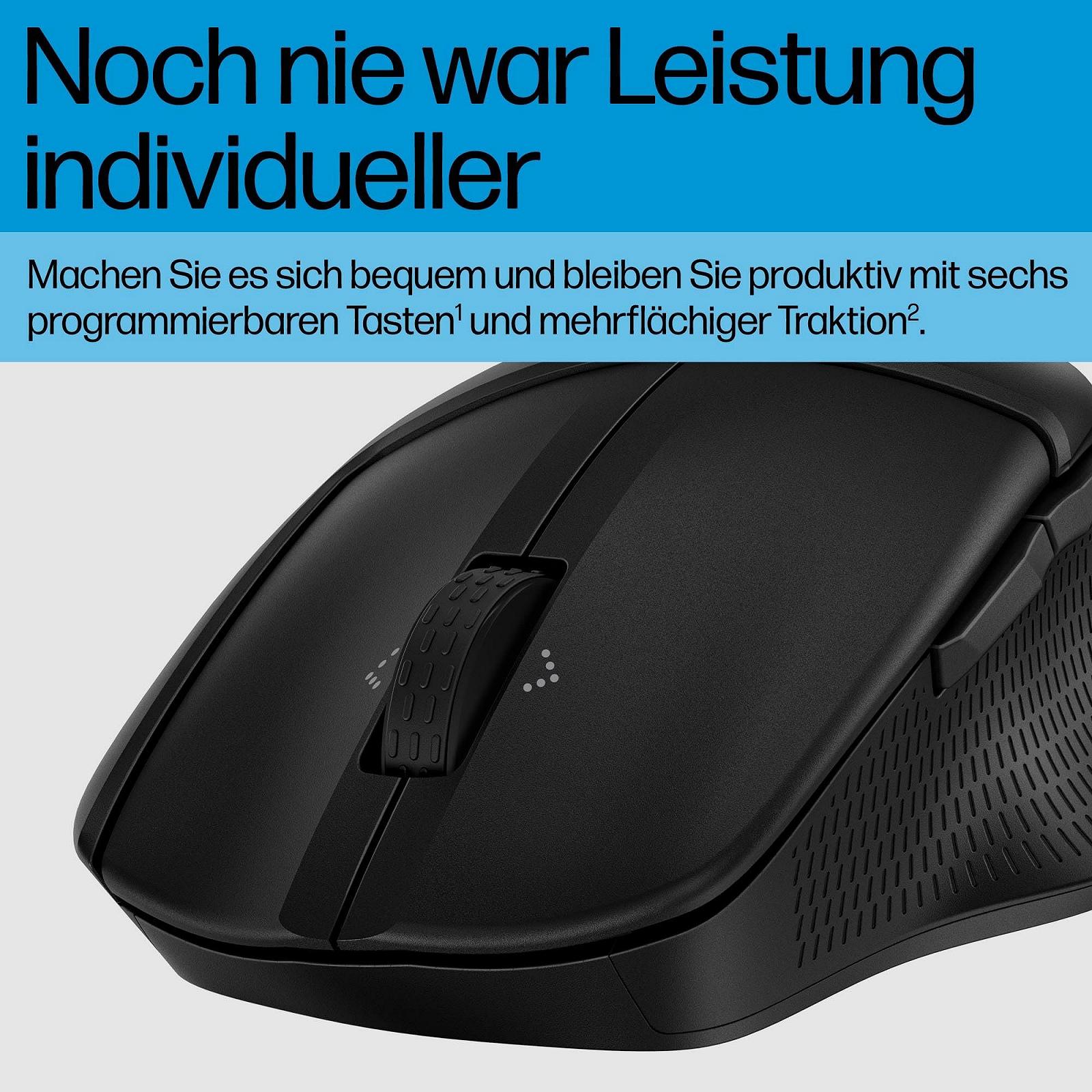 Мышь HP Comfort 480, Bluetooth 5.3, оптический сенсор 4000 DPI, 6 программируемых кнопок, колесо наклона, черный, фото №3