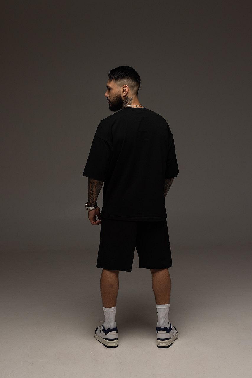 Костюм мужской летний черный Calvin Klein Стильный оверсайз на лето Базовый комплект для мужчины, фото №9