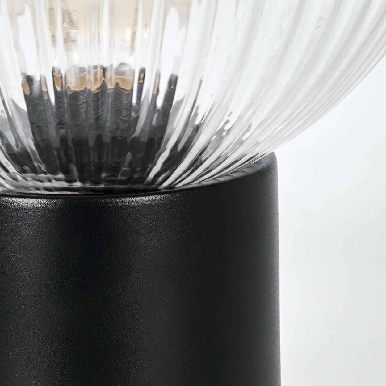 Настільна лампа HOFSTEIN Koyoto E27 20 см Чорний/Прозорий, фото №6