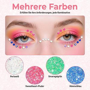 Блискітки-самоцвіти 5 мм, 15 кольорів, плоскі кристалічні стрази з смоли з пінцетом, нігтів synthetic.ua - Фото 1