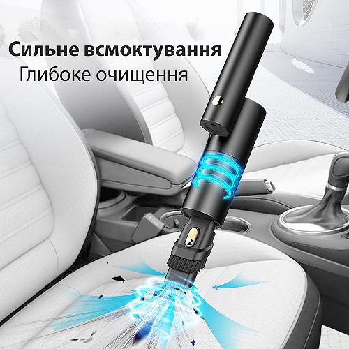 Мощный автомобильный пылесос YANTU V02P с металлическим покрытием и мощностью 12kPA, чёрный, мініатюра №4 Мощный автомобильный пылесос YANTU V02P с металлическим покрытием и мощностью 12kPA, чёрный, мініатюра №4