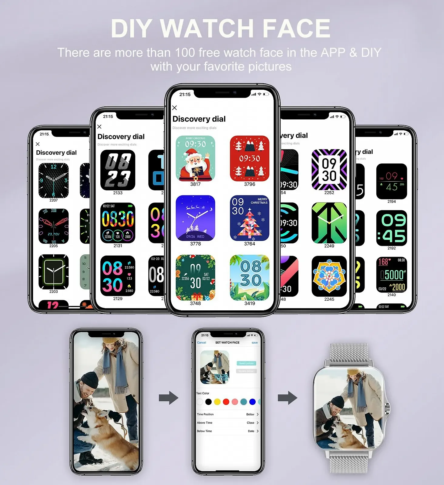 Смартчасы Iaret SpO2 для женщин, Bluetooth звонки и громкая связь, фото №5