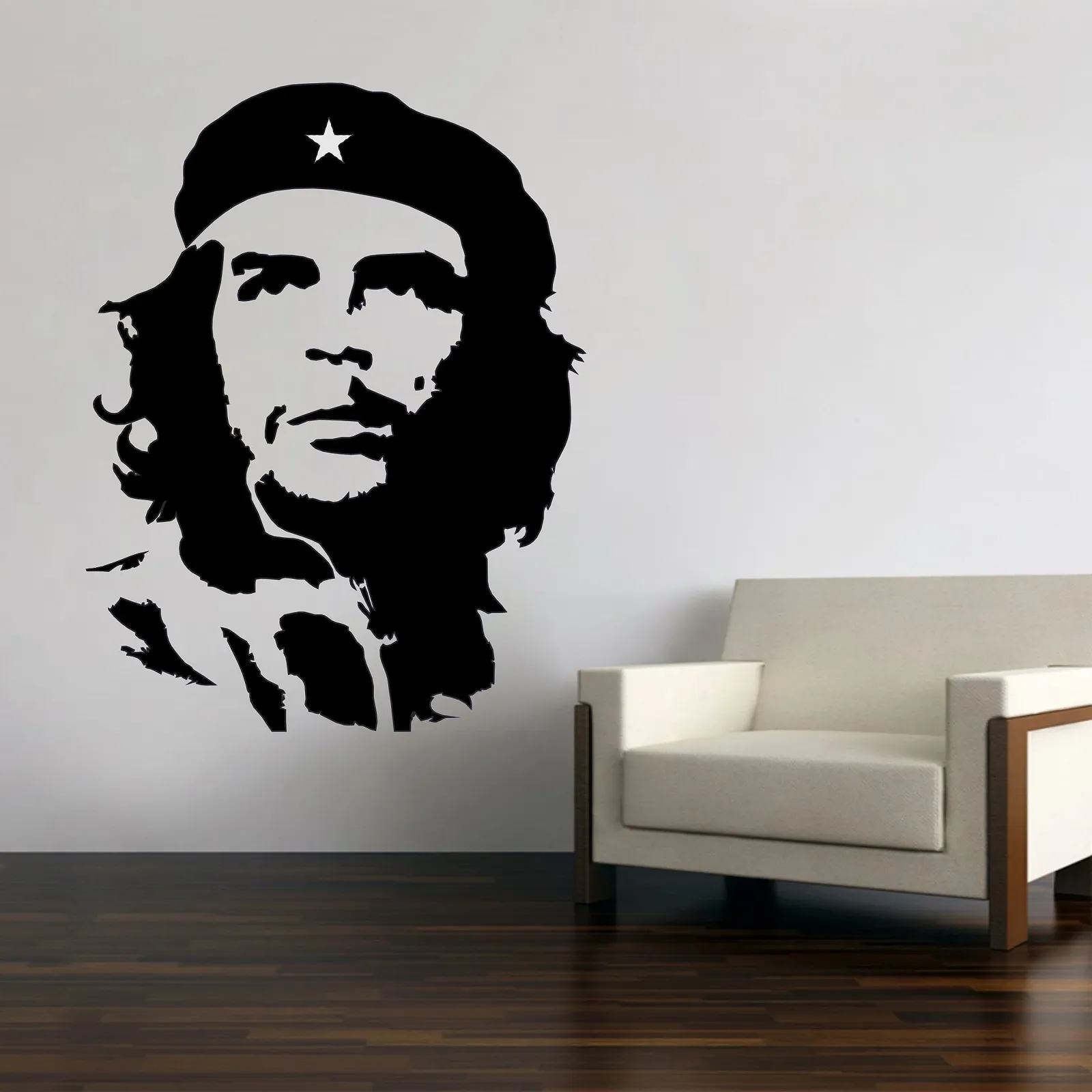 Настенная наклейка Che Guevara Черная 80 x 60 см, фото №1