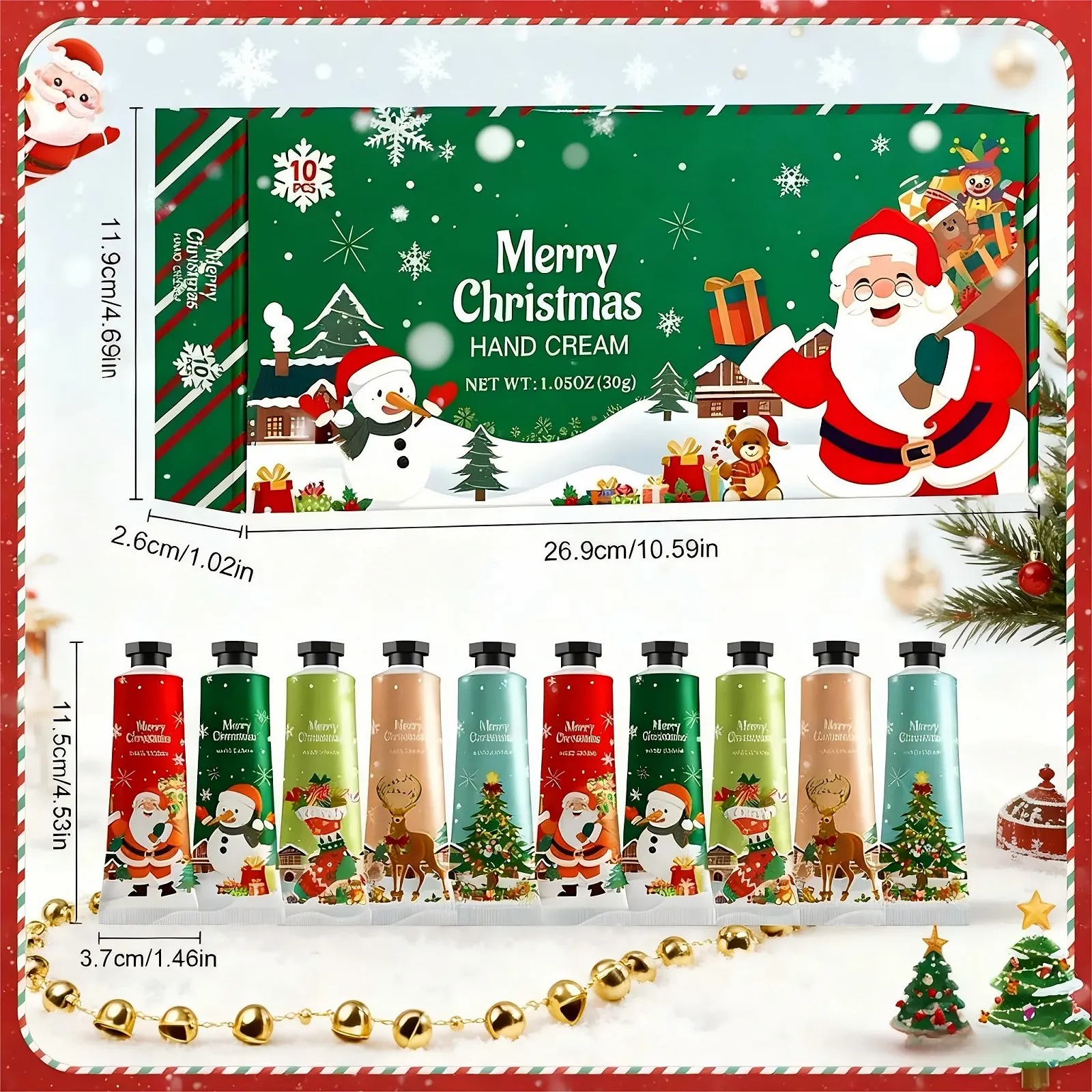 Крем для рук Різдвяний набір Міні Зволожуючий Догляд для рук, фото №1 Крем для рук Різдвяний набір Міні Зволожуючий Догляд для рук, фото №1