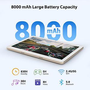 Планшет LEVIRTU L231 10" (12+24)/128 Гб 4G Android 14 Біло-золотий synthetic.ua - Фото 1