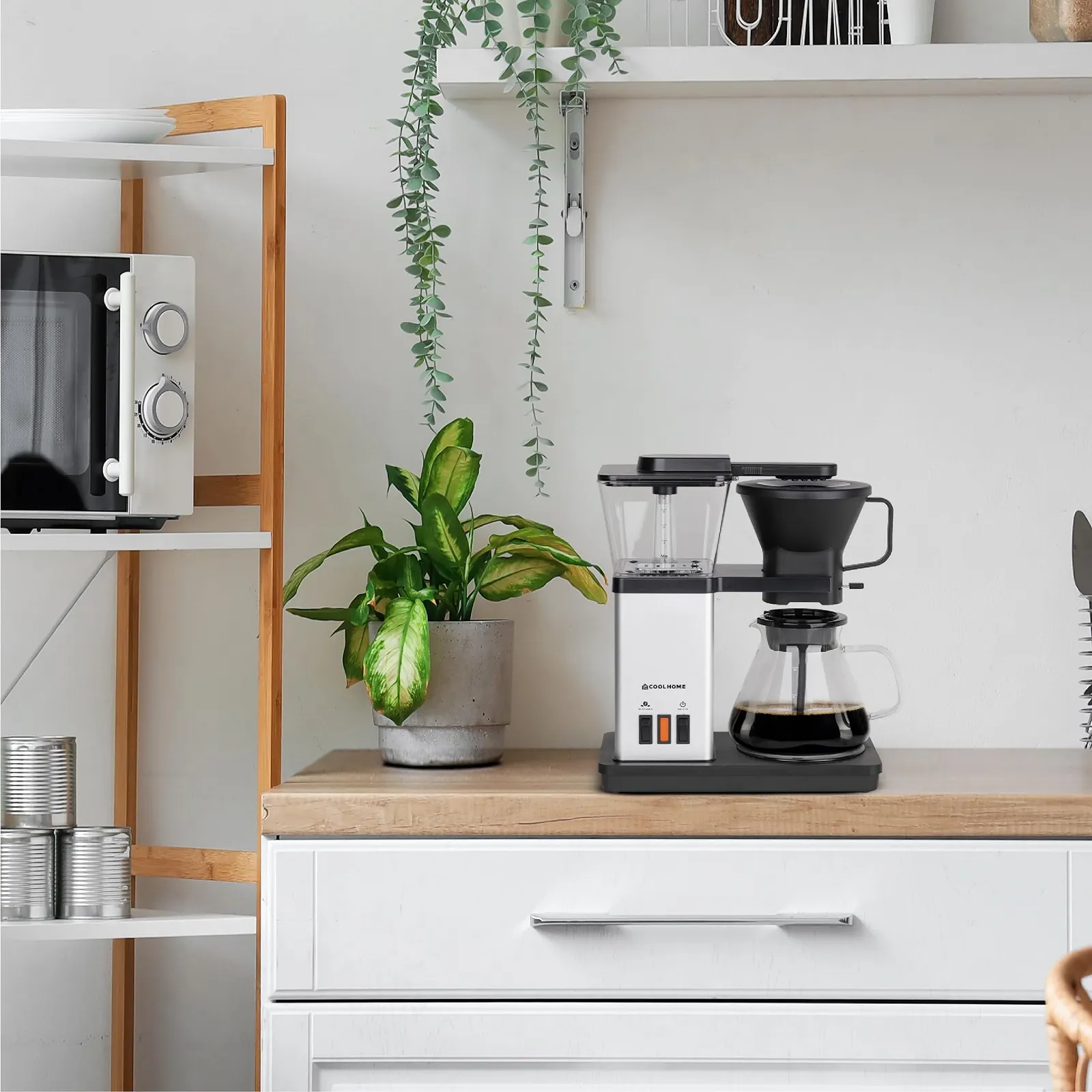 Капельная кофеварка CoolHome Masterbrew с функцией blooming Серая, фото №8