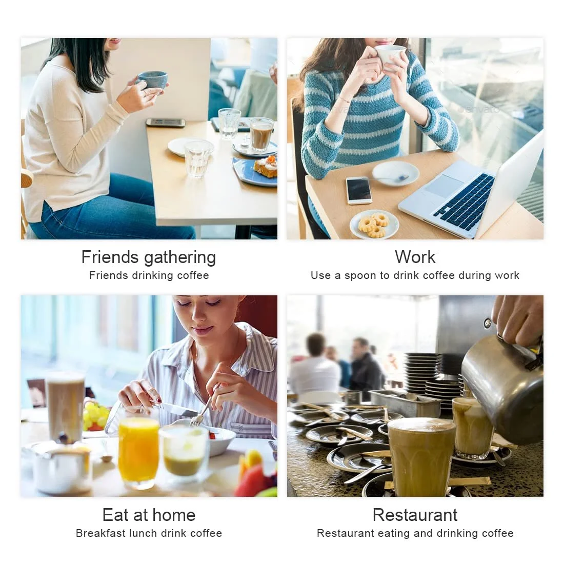 Набір десертних ложок 2 шт, декоративна, фото №6