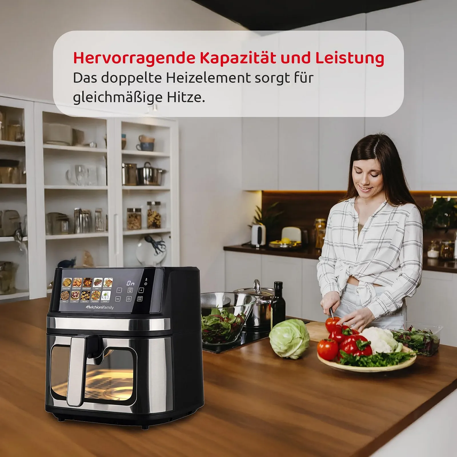 Мультипіч Melchioni Family GAIA PLUS 8 л Подвійне нагрівання Чорна, фото №6 Мультипіч Melchioni Family GAIA PLUS 8 л Подвійне нагрівання Чорна, фото №6