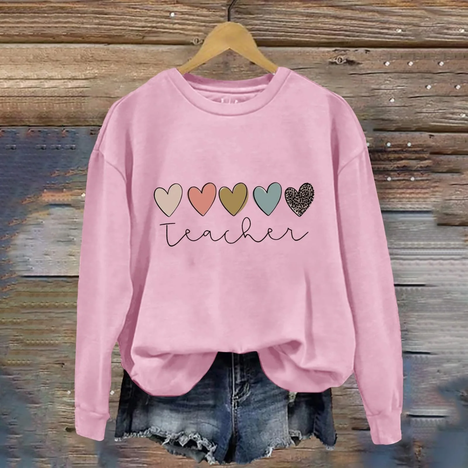 Свитшот Женский ко Дню Святого Валентина Сердце Графика Термоподкладка Круглый вырез Длинный рукав Пуловер, фото №3 Свитшот Женский ко Дню Святого Валентина Сердце Графика Термоподкладка Круглый вырез Длинный рукав Пуловер, фото №3