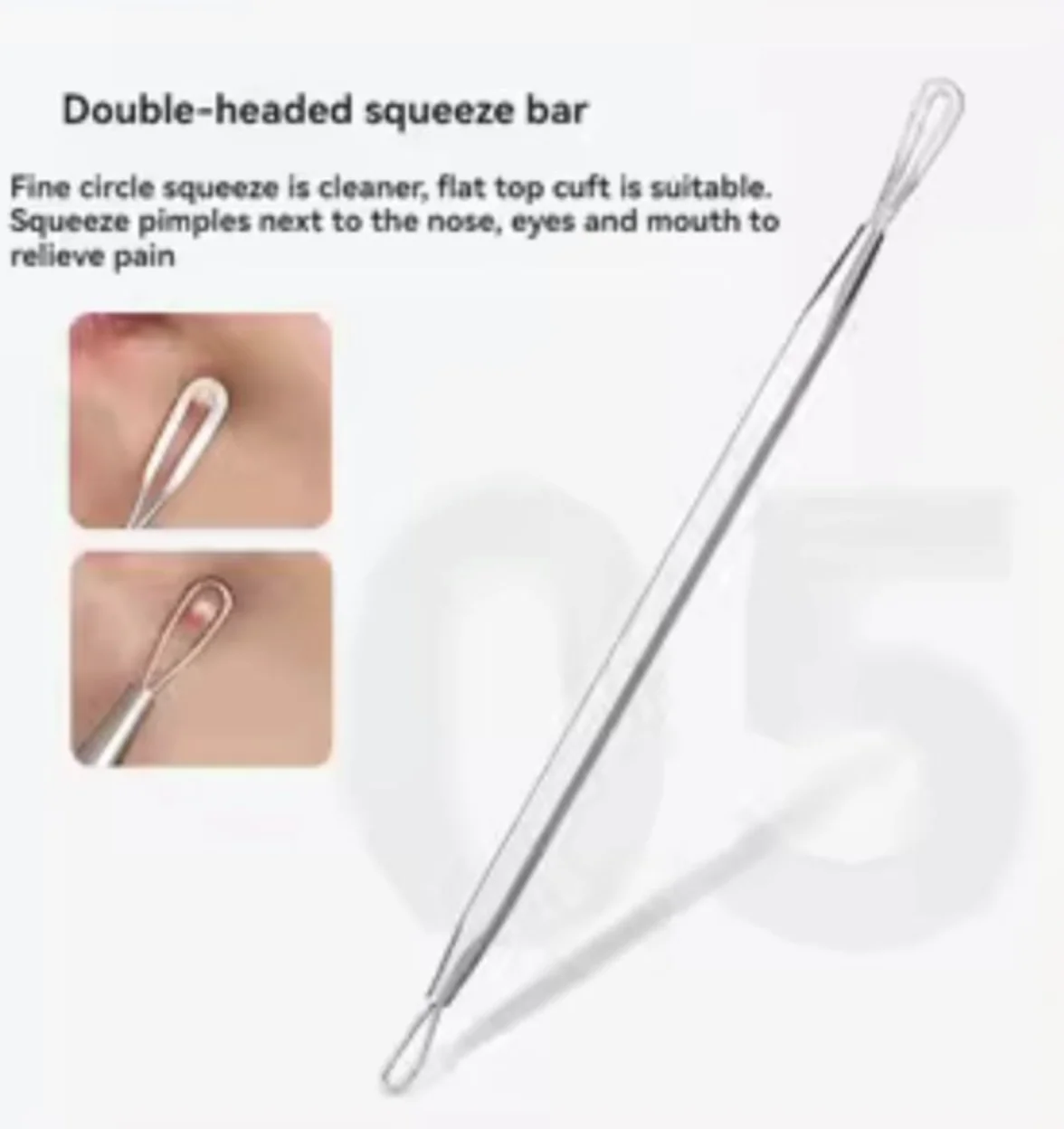 Набір інструментів для очищення обличчя та тіла, видалення прищів, вугрів і акне, 8 штук Сріблястий, фото №6