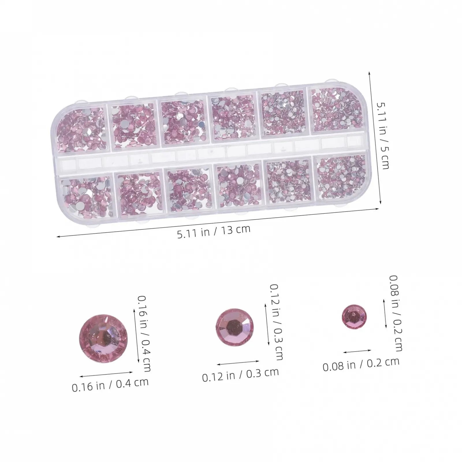 Стразы для ногтей DIY Подвеска Мини-кристалл Подвески для маникюра Бриллиант Акриловые украшения своими руками Ювелирные аксессуары Стеклянные стразы Плоская задняя часть 3D Украшения для ногтей Розовый, фото №2