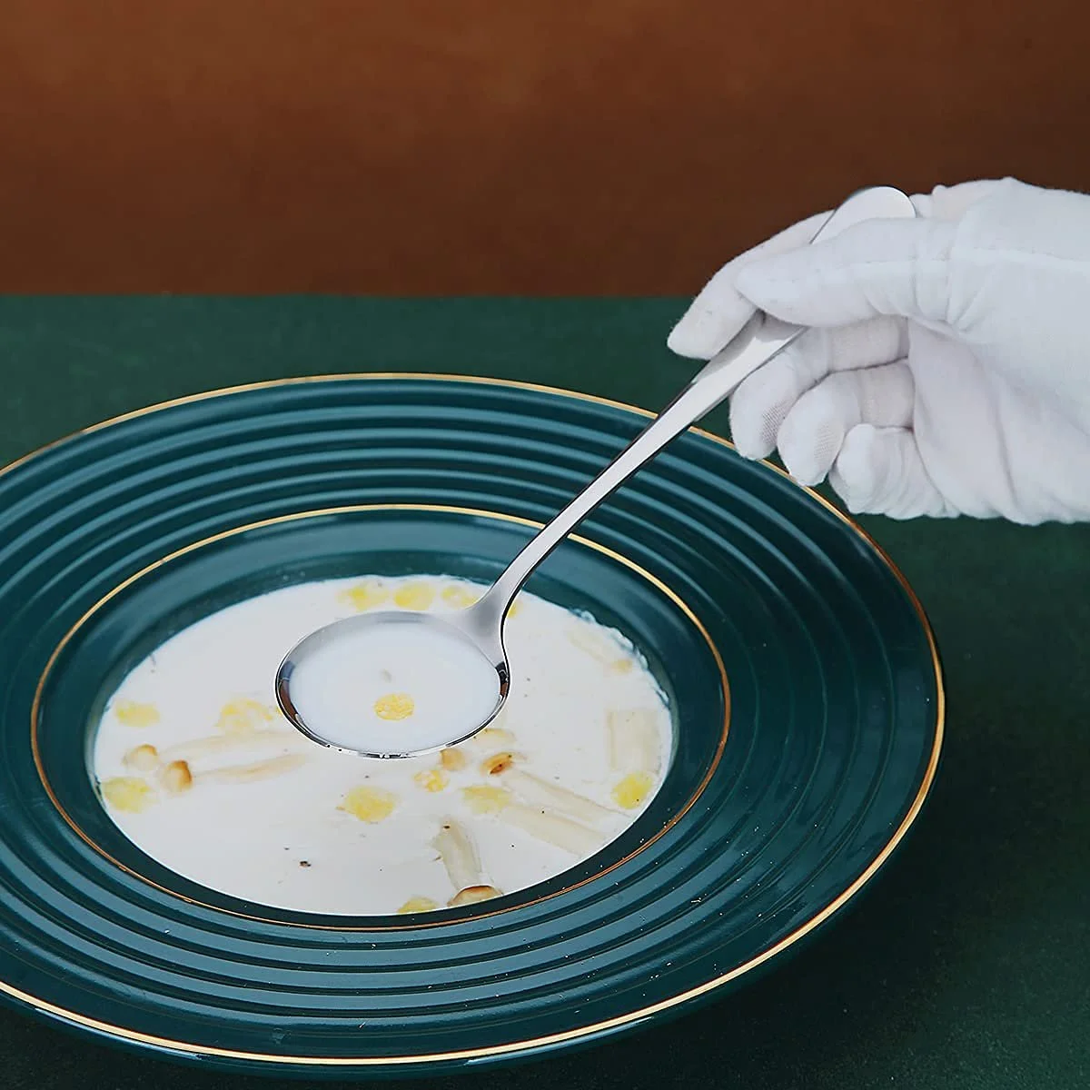 Ложка для супу Berglander, 6 шт., з нержавіючої сталі, кругла, класична блискуча, фото №7