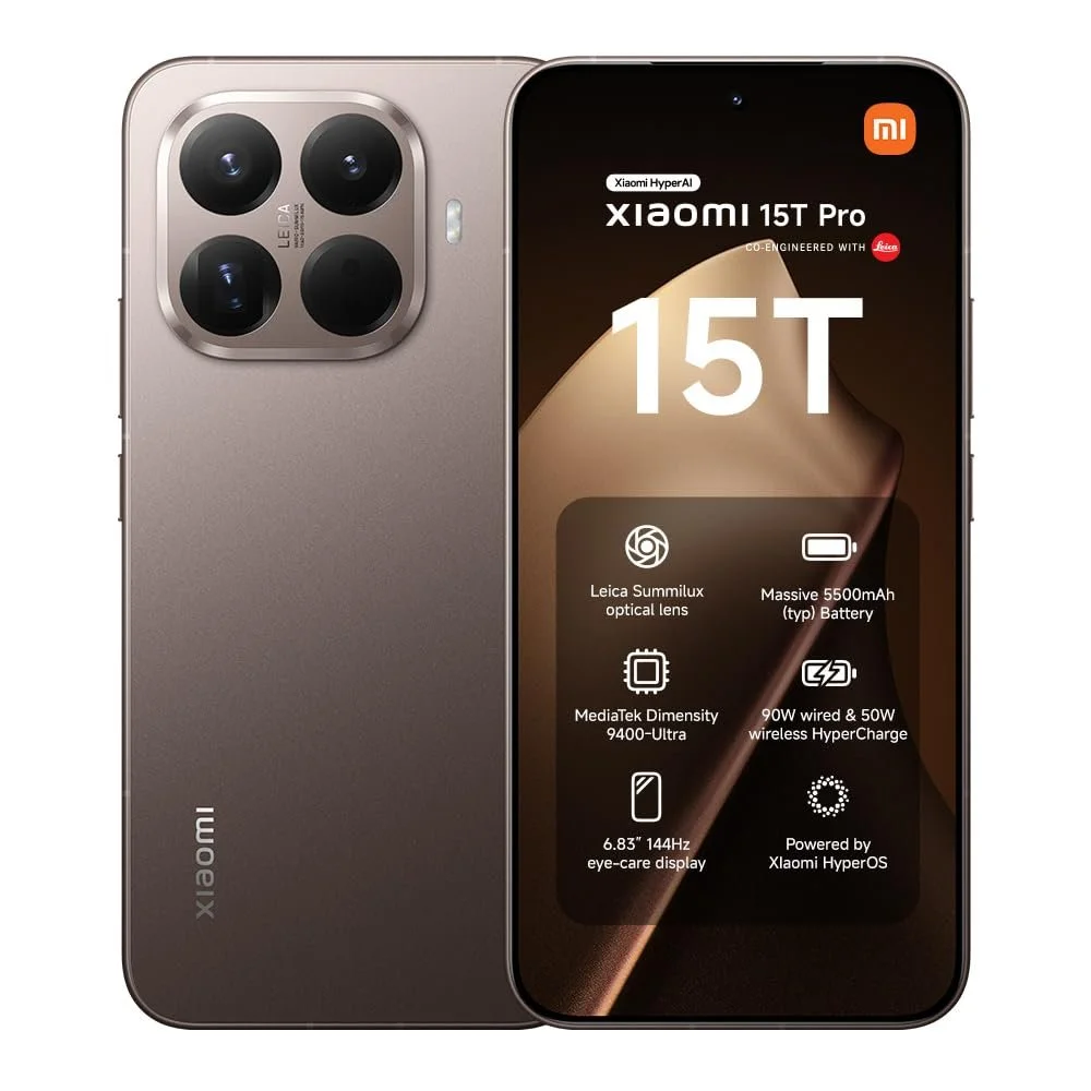 Смартфон XIAOMI 15T Pro 12 + 512 ГБ, 6.83 дюйми 144 Гц, Moka Brown, фото №1