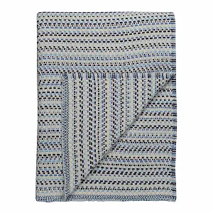 Одеяло ROROS TWEED July Шерстяное из норвежской овечьей шерсти Anderssen & Voll 150 x 200 см (6351 Blues) - Фото 1