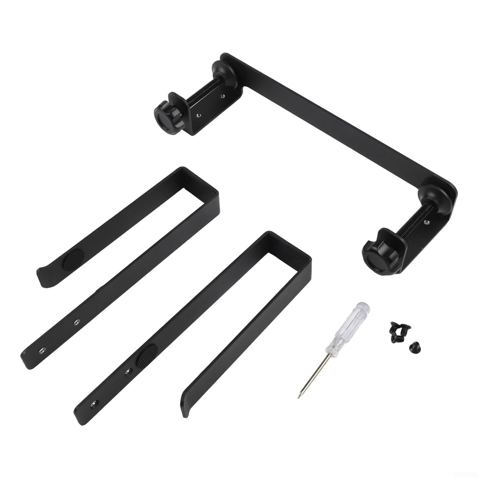 Подставка для ноутбука из алюминиевого сплава с поддержкой зарядки и охлаждения для настольного держателя планшета для спальни, класса, отеля, кабинета, без перфорации (Черный), фото №7 Подставка для ноутбука из алюминиевого сплава с поддержкой зарядки и охлаждения для настольного держателя планшета для спальни, класса, отеля, кабинета, без перфорации (Черный), фото №7