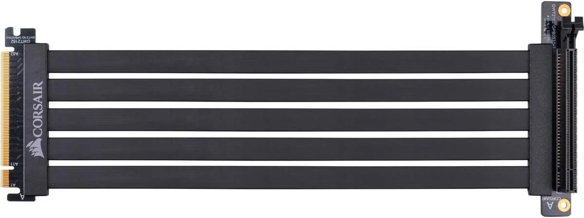 Райзер Corsair Premium PCIe 3.0 x16 / 300mm / 90 ° / Чорний, фото №1