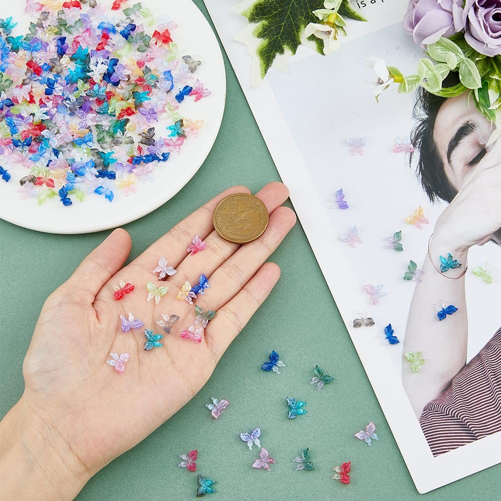 Кабошони для нігтів Метелик 240 шт 12 кольорів 3D Блискучі Манікюрні, фото №3